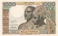 West African States 1000 Francs, ND